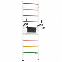 Шведская стенка с брусьями и тренажером для пресса Asta98 Белая